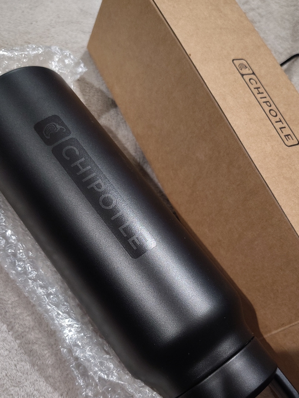 Chipotle Matte Black Insulated Water Bottle